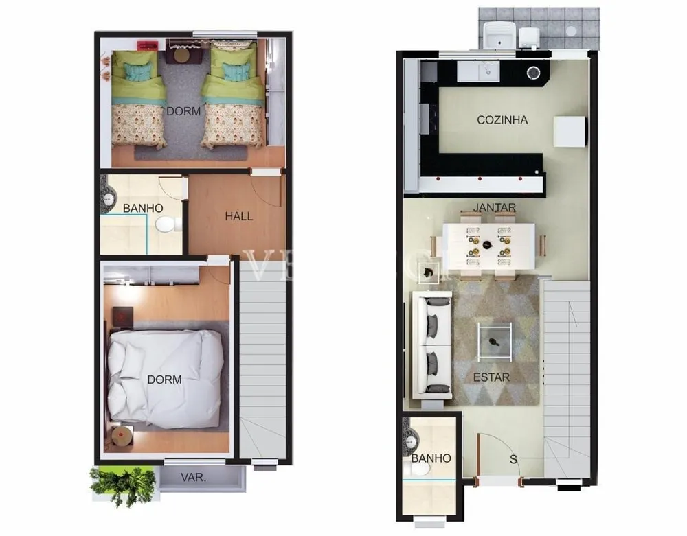 Casa, 2 quartos, 68 m² - Foto 8