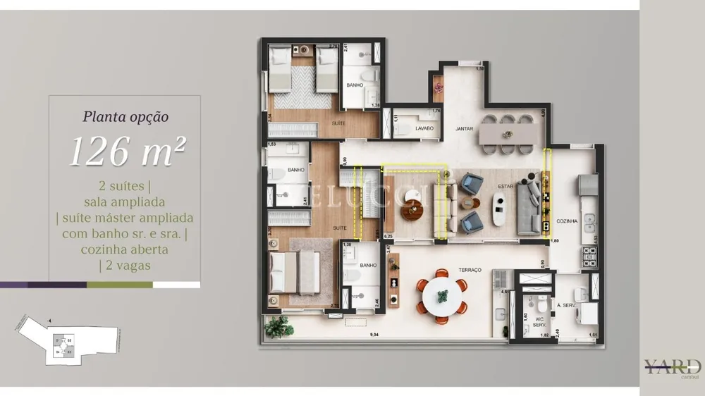 Apartamento, 3 quartos, 126 m² - Foto 6