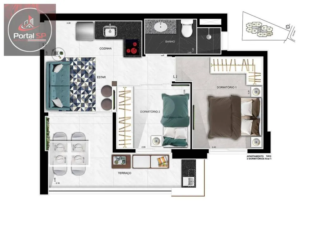 Apartamento, 2 quartos, 45 m² - Foto 20