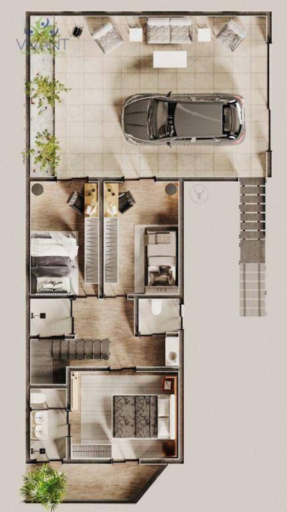 Sobrado, 3 quartos, 107 m² - Foto 2