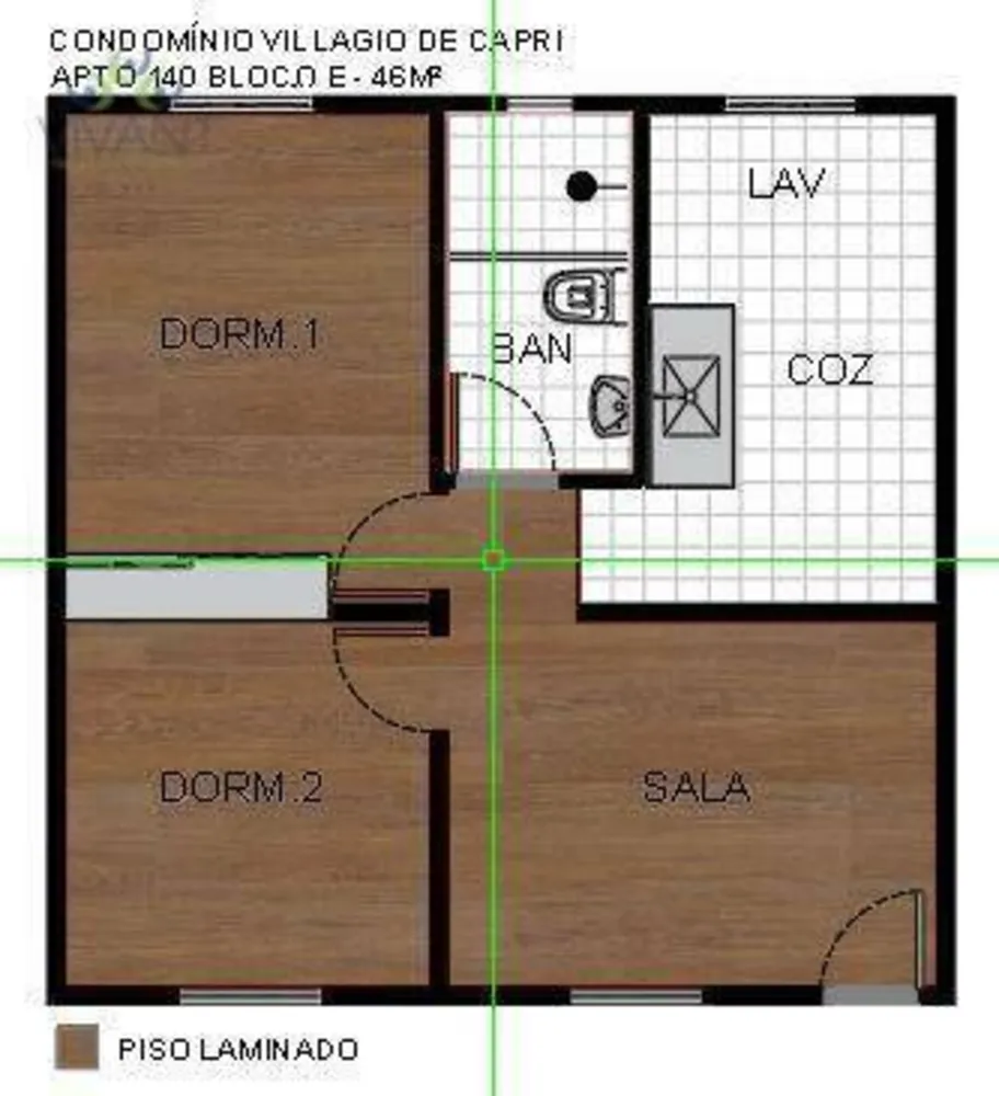 Apartamento, 2 quartos, 46 m² - Foto 1
