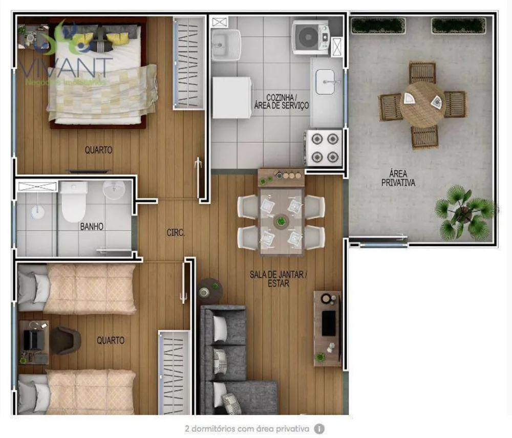 Apartamento, 2 quartos - Foto 9