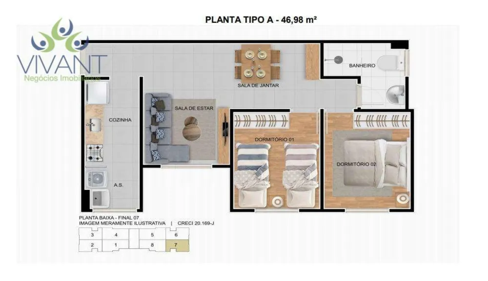Apartamento, 2 quartos - Foto 9