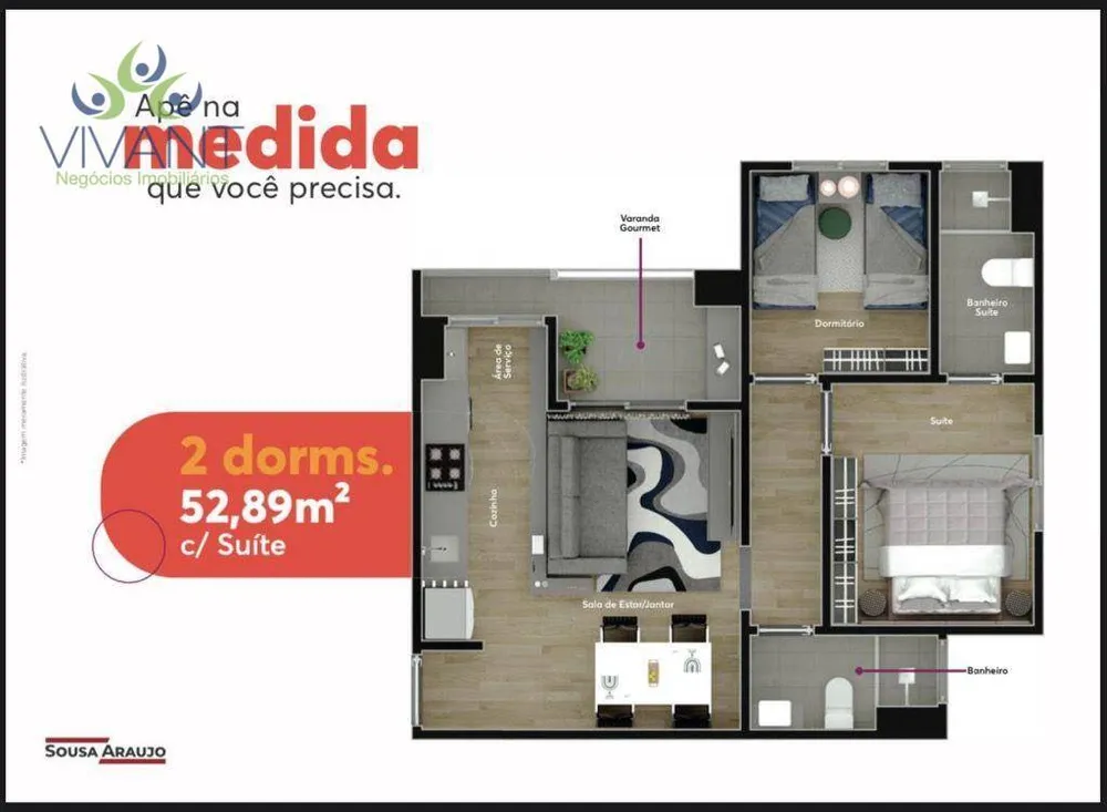 Apartamento, 2 quartos, 53 m² - Foto 10