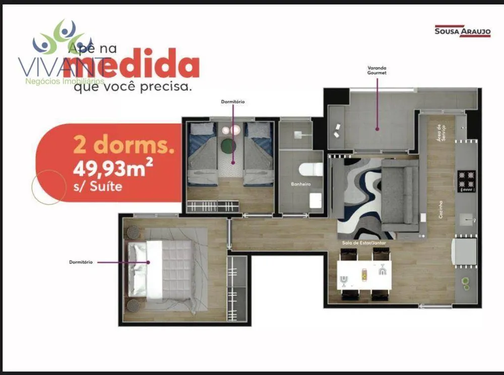 Apartamento, 2 quartos, 53 m² - Foto 12