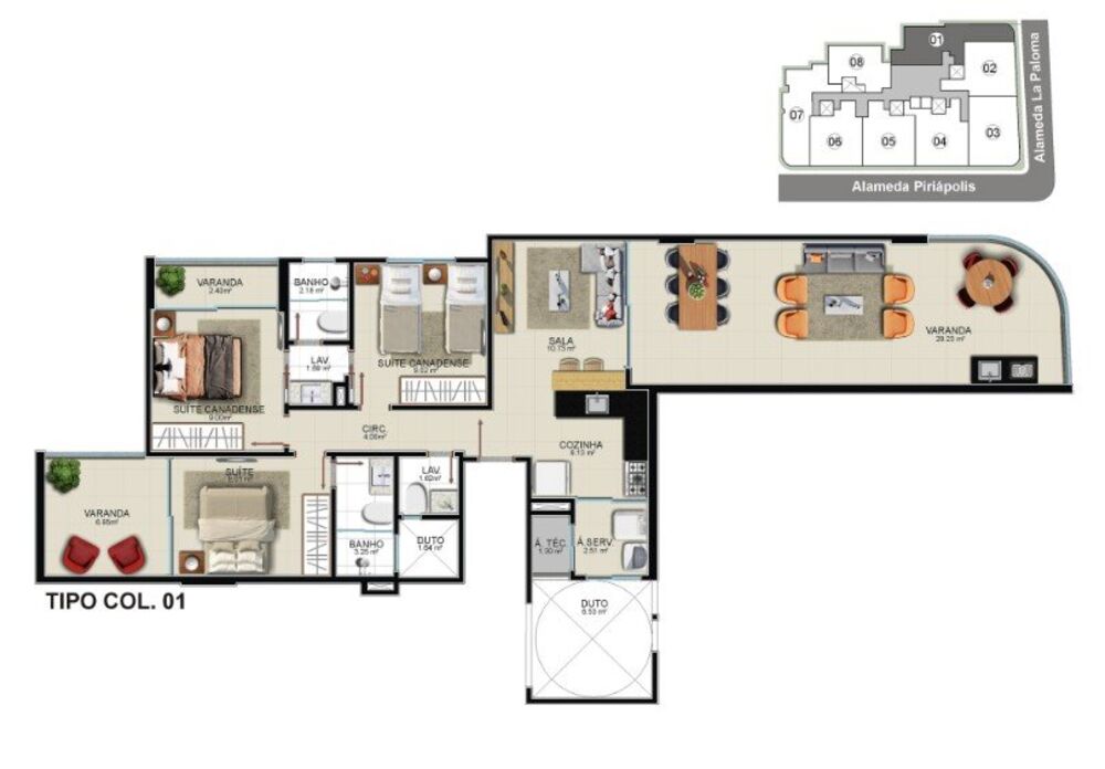 Apartamento, 3 quartos, 111 m² - Foto 2