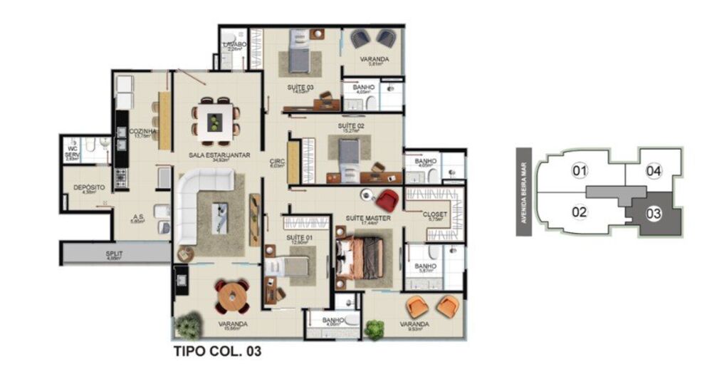 Apartamento, 4 quartos, 206 m² - Foto 9