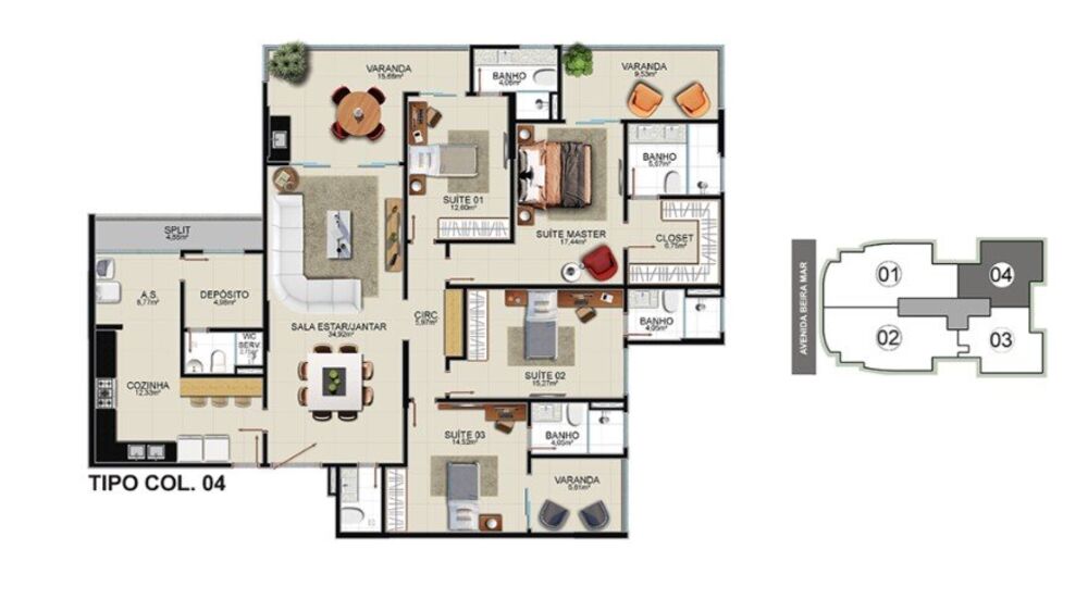 Apartamento, 4 quartos, 208 m² - Foto 2