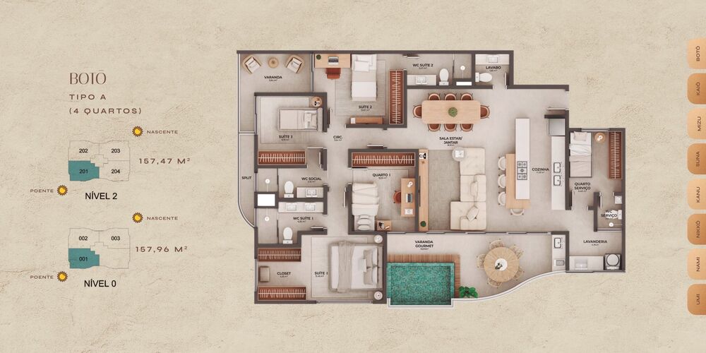 Apartamento à venda com 4 quartos, 143m² - Foto 2