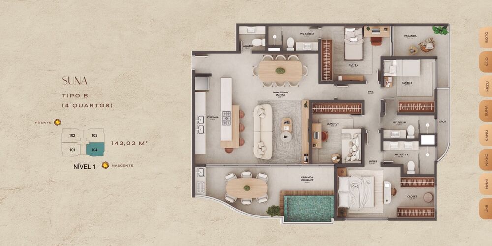 Apartamento à venda com 4 quartos, 143m² - Foto 4