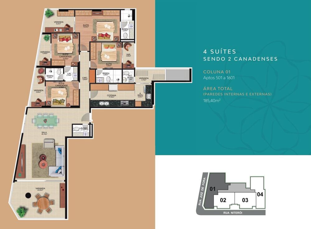 Apartamento, 4 quartos, 185 m² - Foto 4
