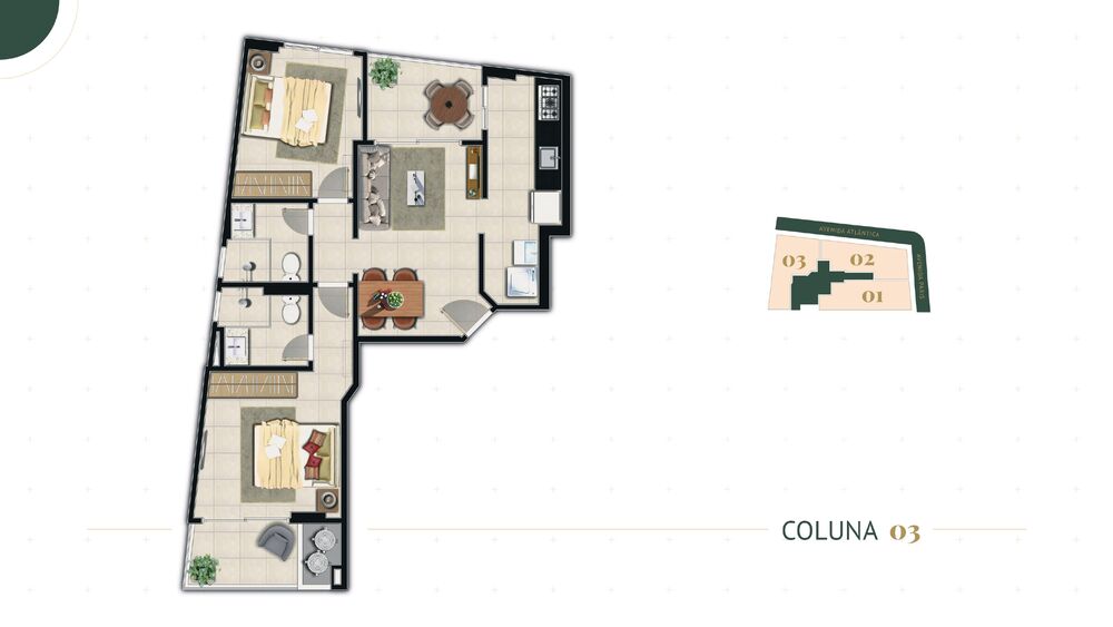 Apartamento, 2 quartos, 68 m² - Foto 2