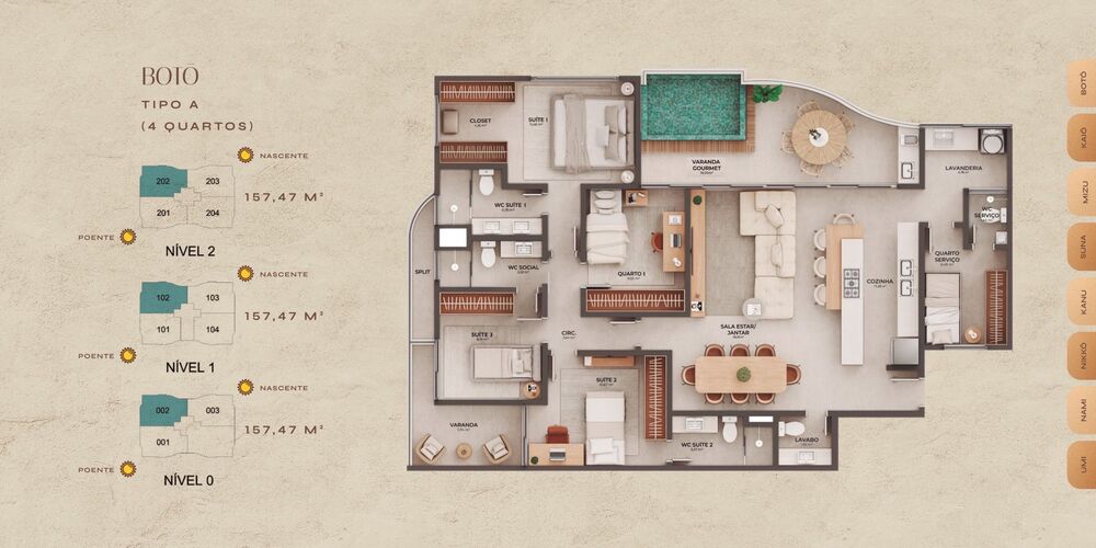 Apartamento à venda com 4 quartos, 143m² - Foto 2