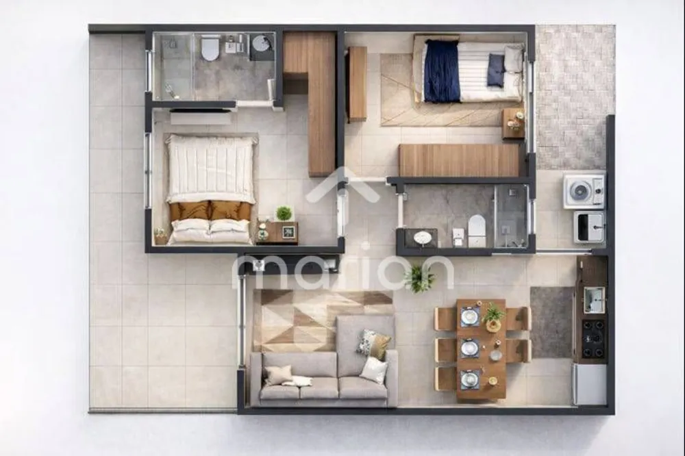 Casa, 2 quartos, 57 m² - Foto 3