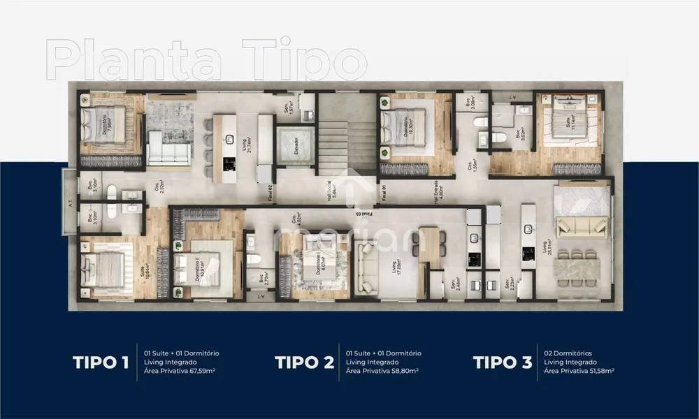 Apartamento, 2 quartos, 51 m² - Foto 3
