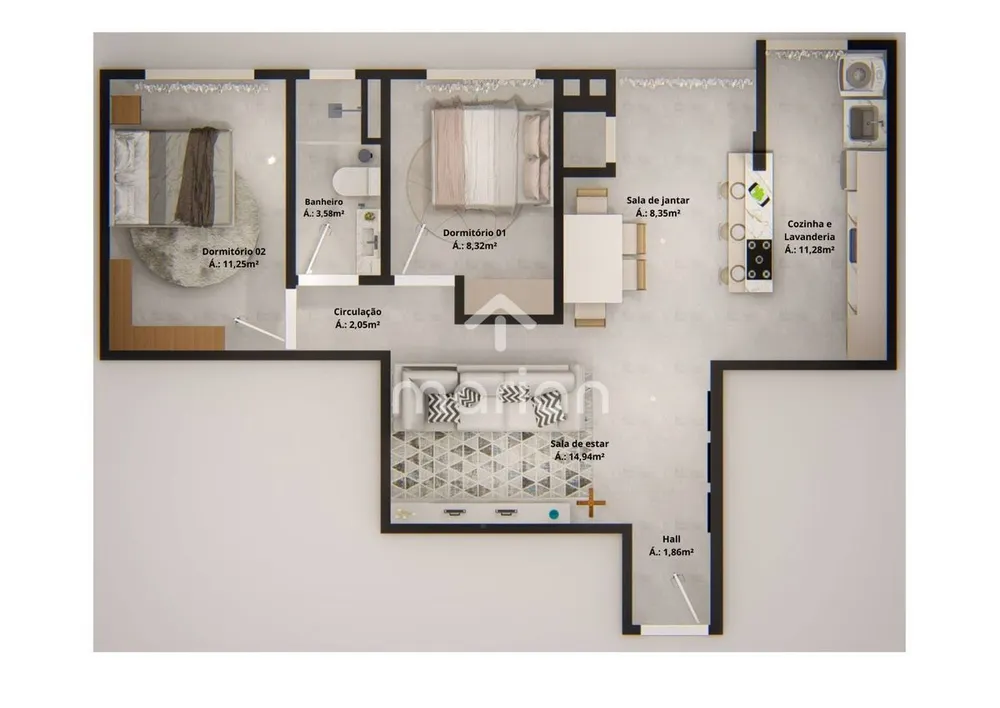 Apartamento, 2 quartos, 68 m² - Foto 8