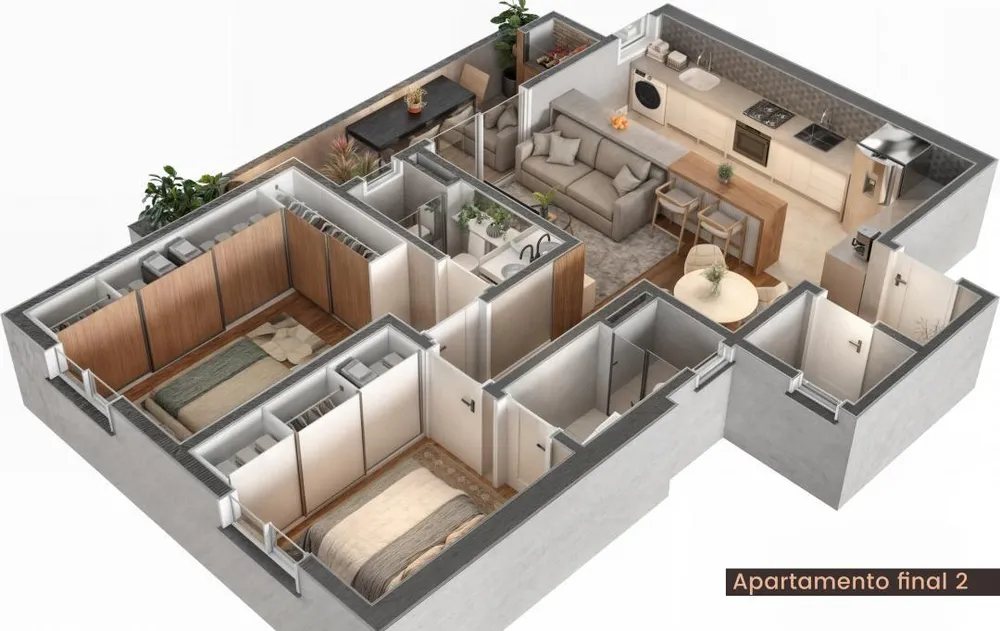 Apartamento, 2 quartos, 78 m² - Foto 2