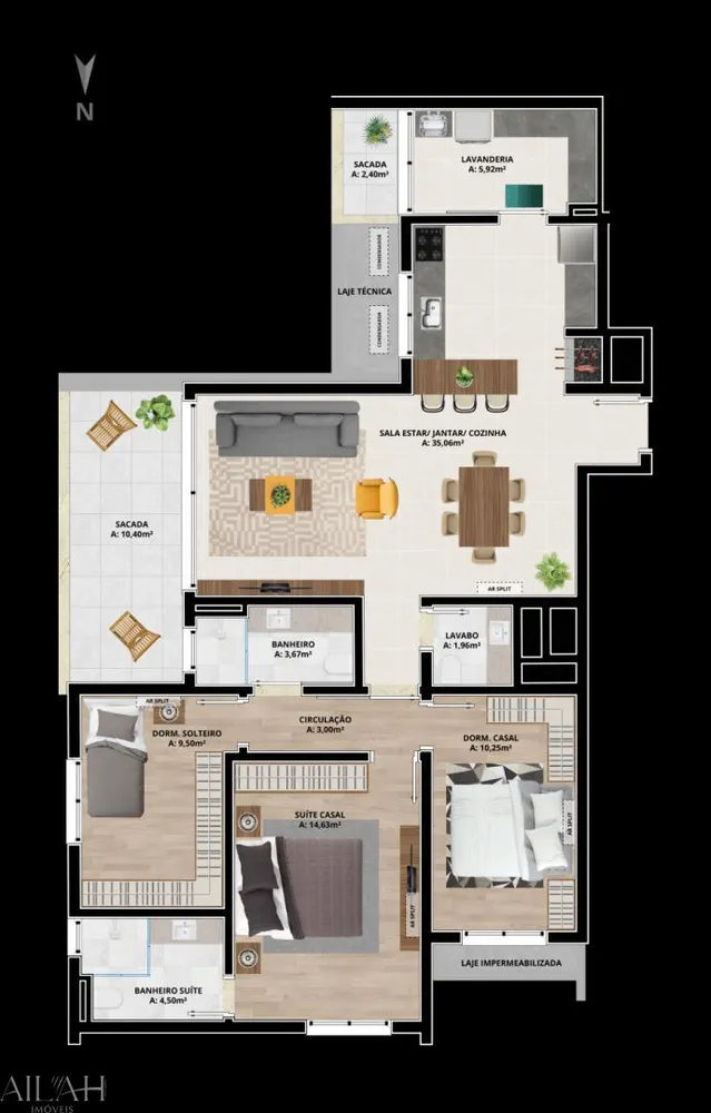 Apartamento, 3 quartos, 102 m² - Foto 1