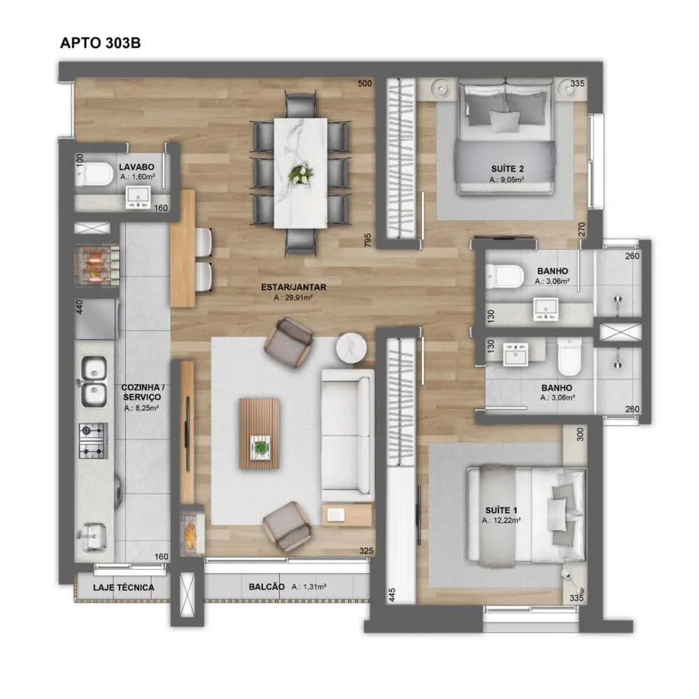 Apartamento, 3 quartos, 291 m² - Foto 3