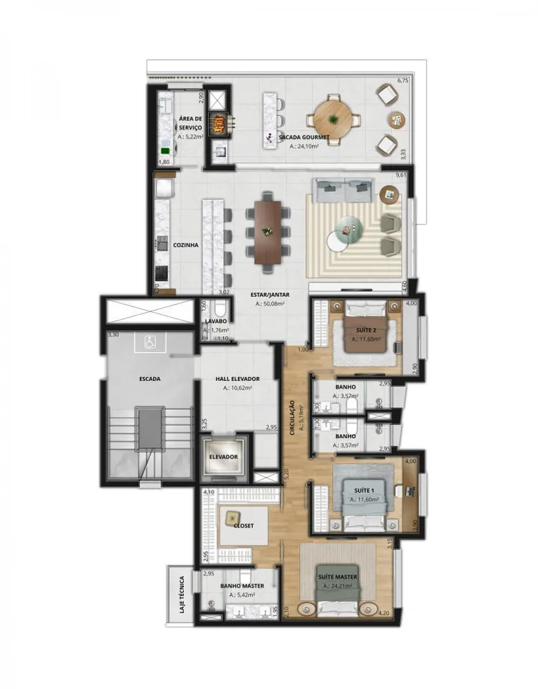Apartamento, 3 quartos, 199 m² - Foto 4