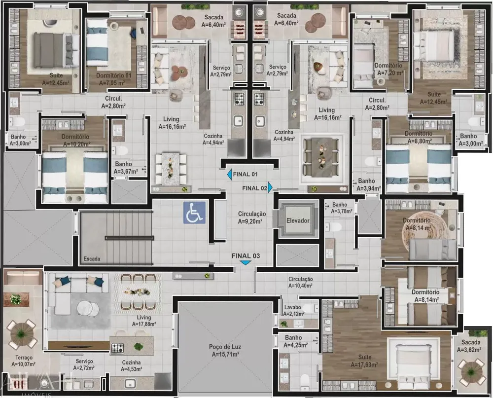 Apartamento, 3 quartos, 172 m² - Foto 4