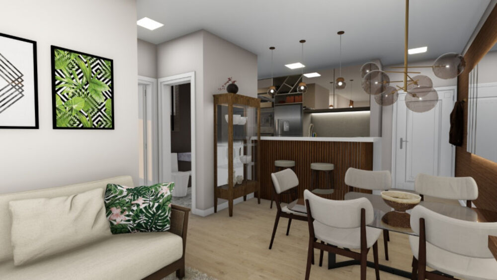 Apartamento à venda com 1 quarto, 58m² - Foto 1