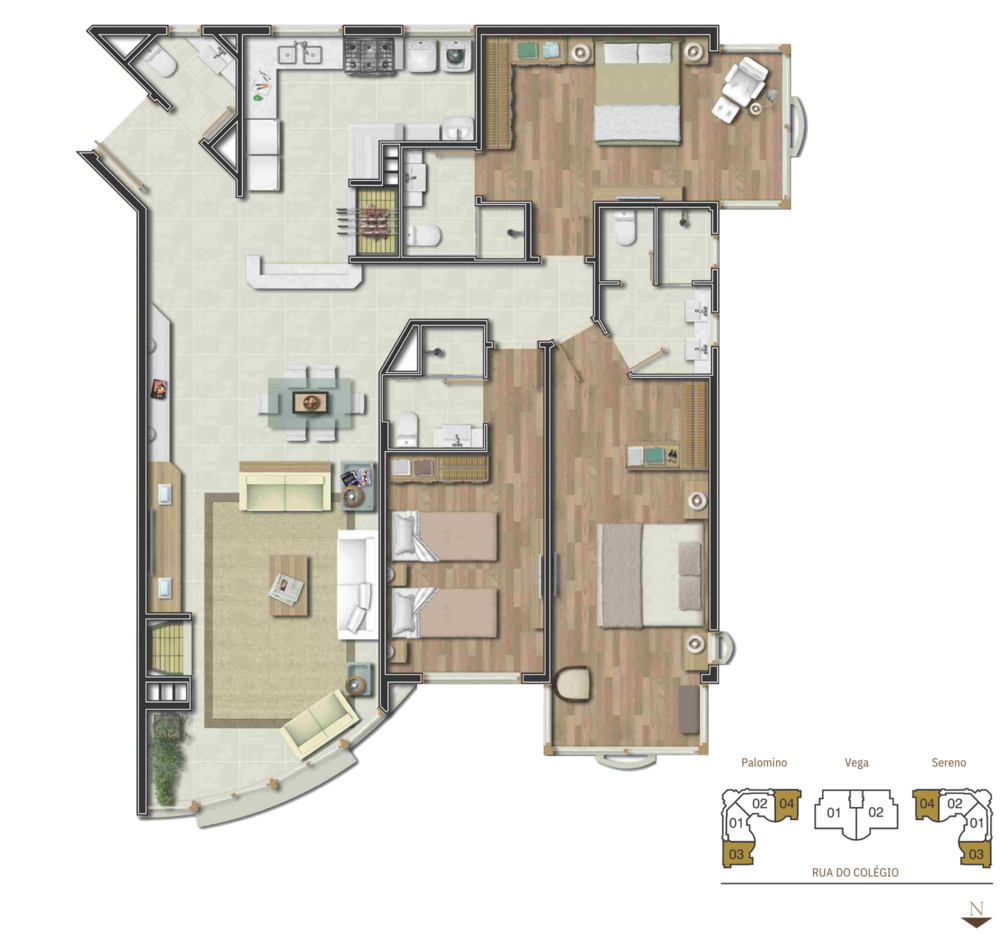 Apartamento à venda com 3 quartos, 162m² - Foto 4