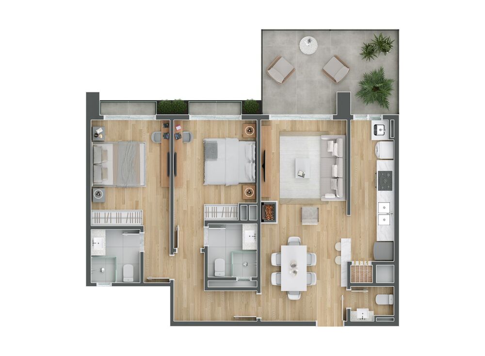 Apartamento à venda com 2 quartos, 80m² - Foto 3