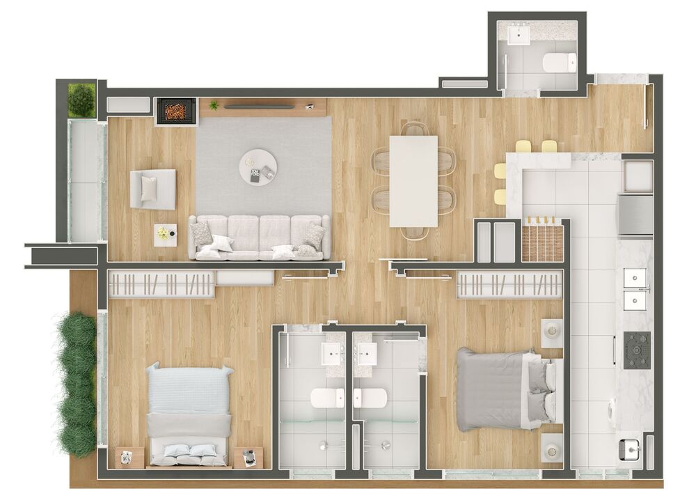 Apartamento à venda com 2 quartos, 80m² - Foto 4