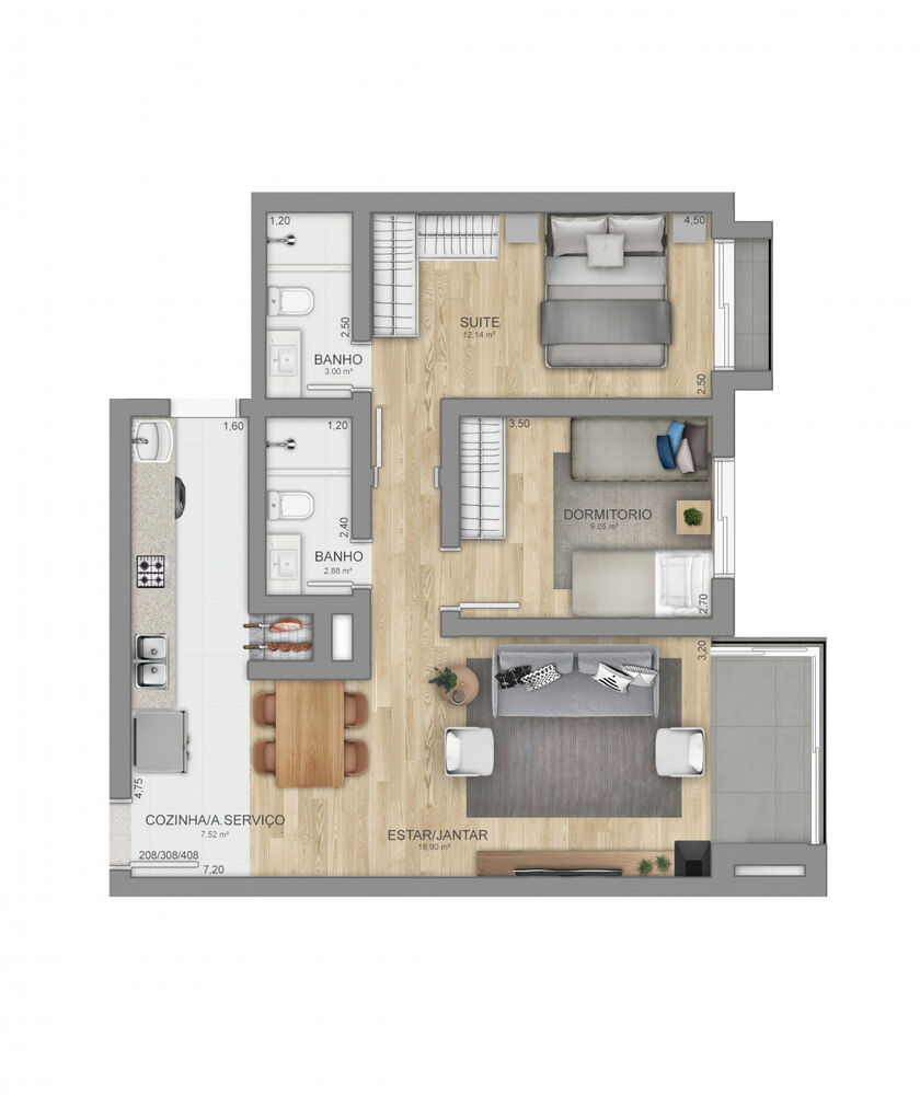 Apartamento à venda com 2 quartos, 72m² - Foto 12