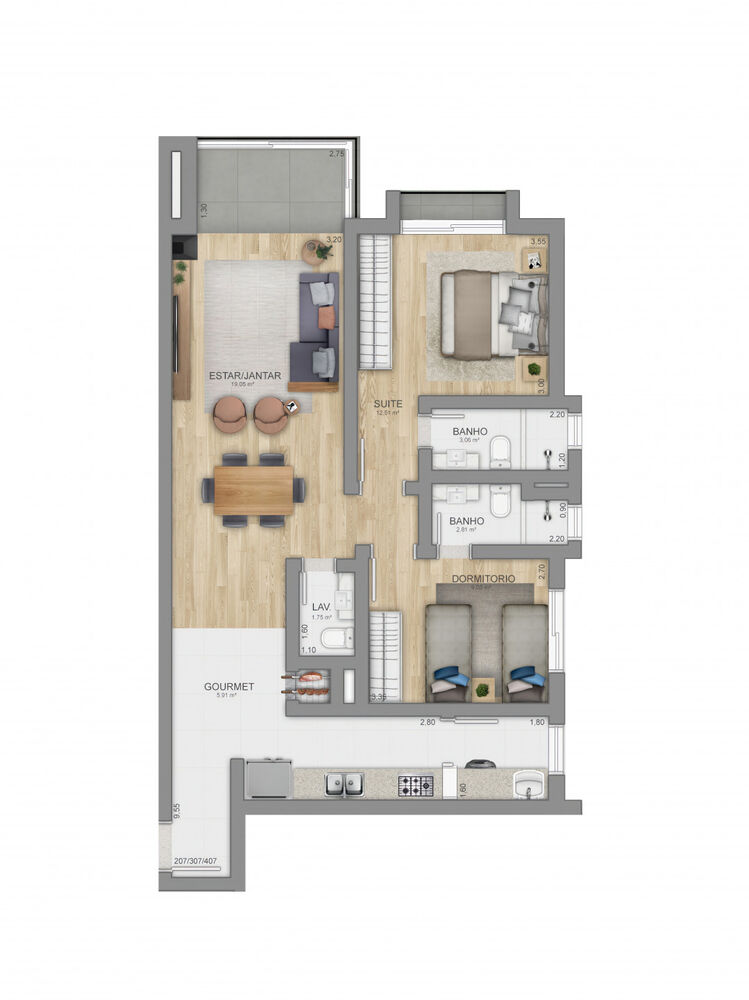 Apartamento à venda com 2 quartos, 72m² - Foto 11