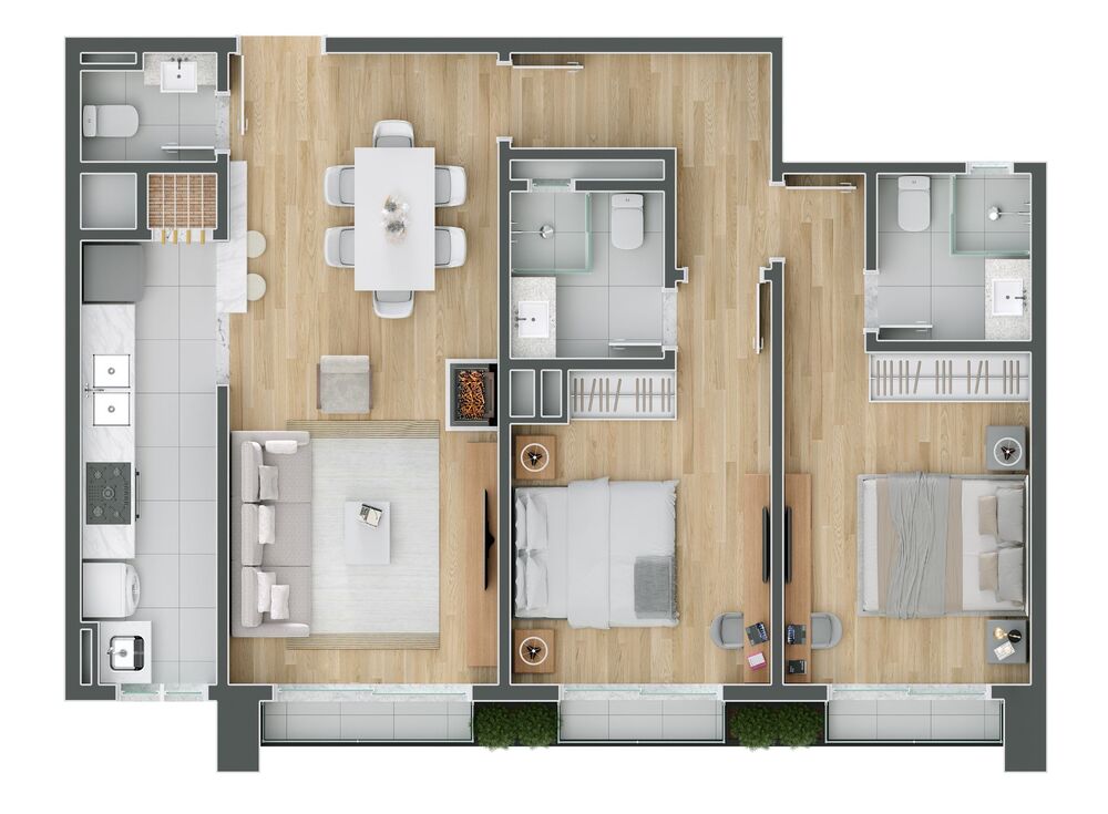 Apartamento à venda com 2 quartos, 76m² - Foto 7
