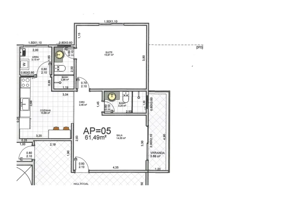 Apartamento, 1 quarto, 61 m² - Foto 14