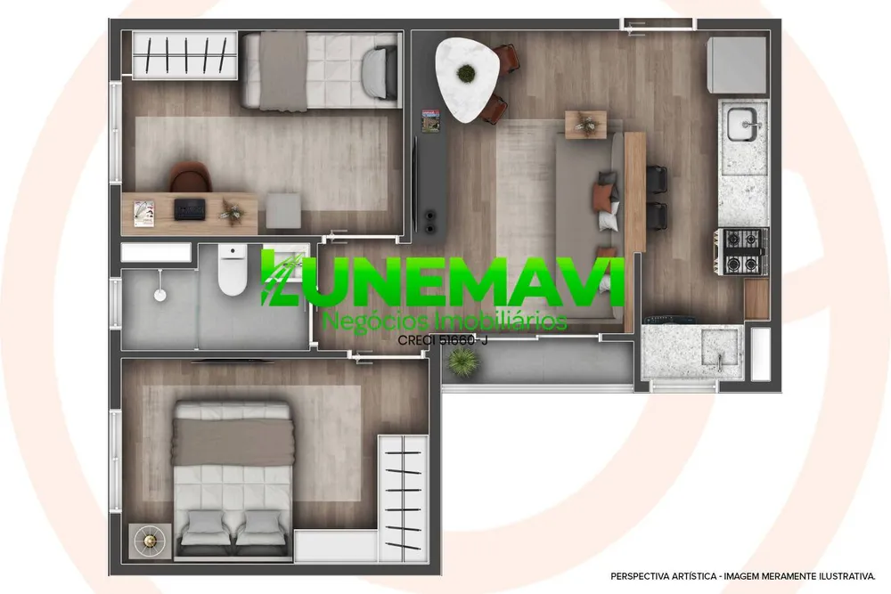 Apartamento, 2 quartos - Foto 3
