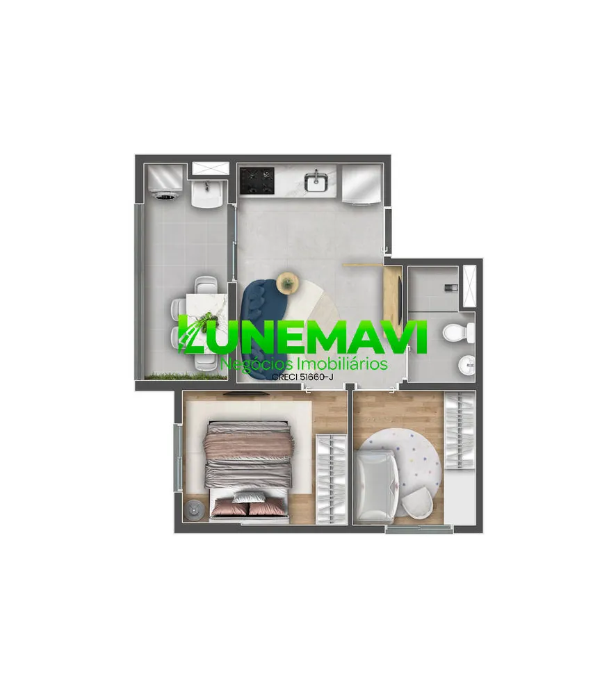 Apartamento, 2 quartos - Foto 2