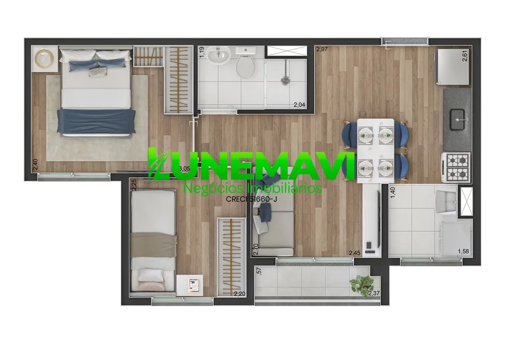 Apartamento, 2 quartos - Foto 10