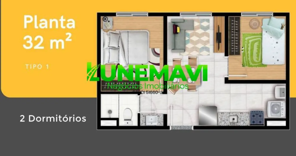 Apartamento, 2 quartos - Foto 2