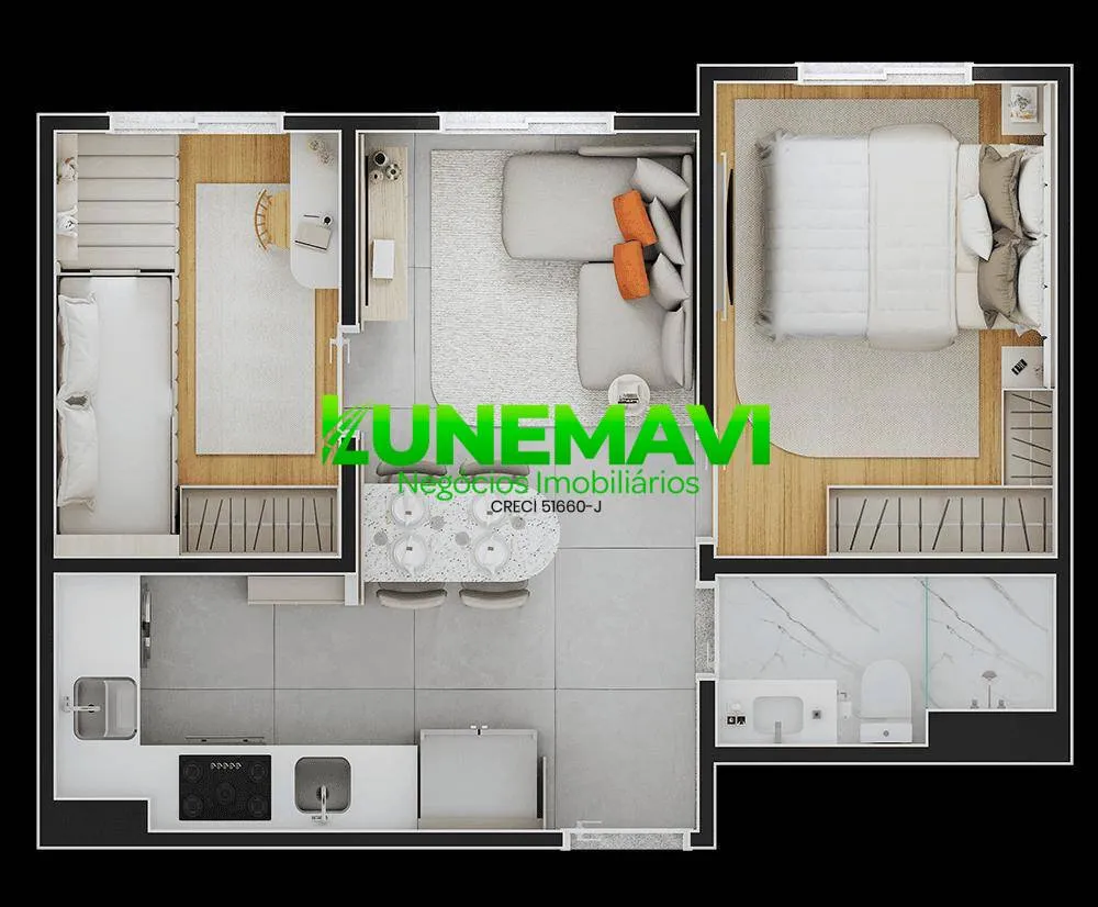 Apartamento, 2 quartos - Foto 2