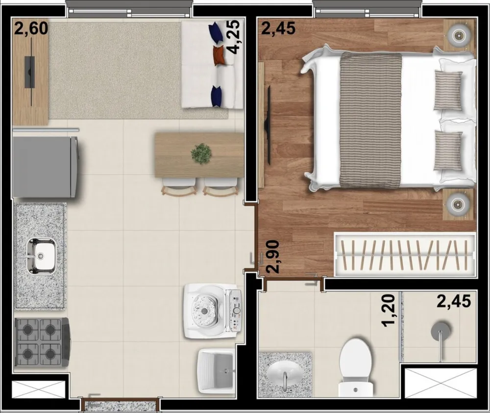 Apartamento, 1 quarto, 24 m² - Foto 6
