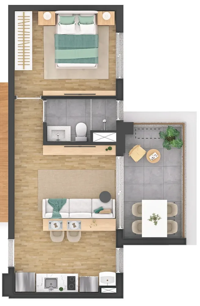 Apartamento, 1 quarto, 43 m² - Foto 6