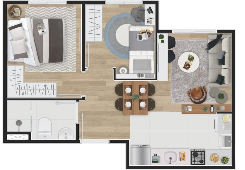 Apartamento, 2 quartos, 34 m² - Foto 6