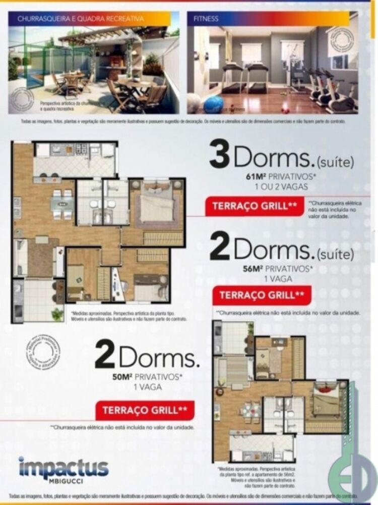 Apartamento, 3 quartos, 61 m² - Foto 2