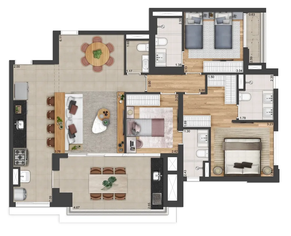 Apartamento, 3 quartos, 120 m² - Foto 4