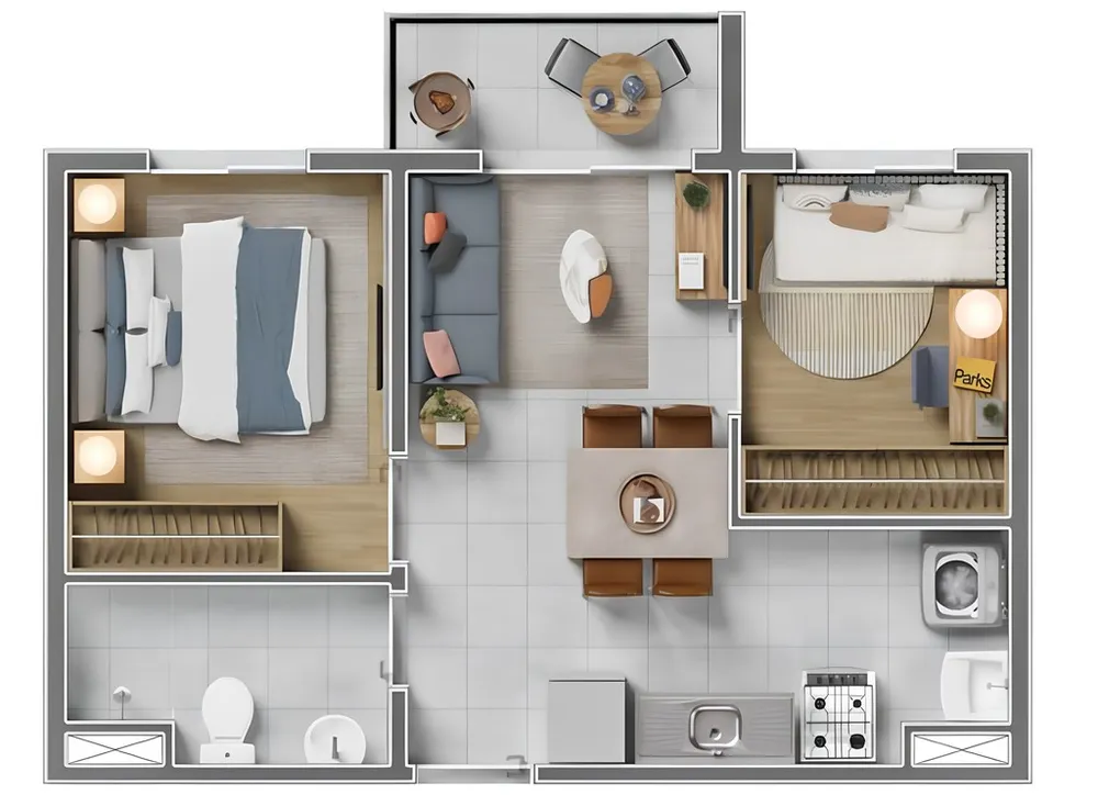 Apartamento, 2 quartos, 36 m² - Foto 4