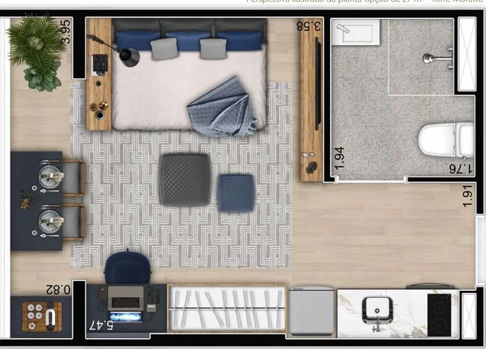 Apartamento, 1 quarto, 29 m² - Foto 3