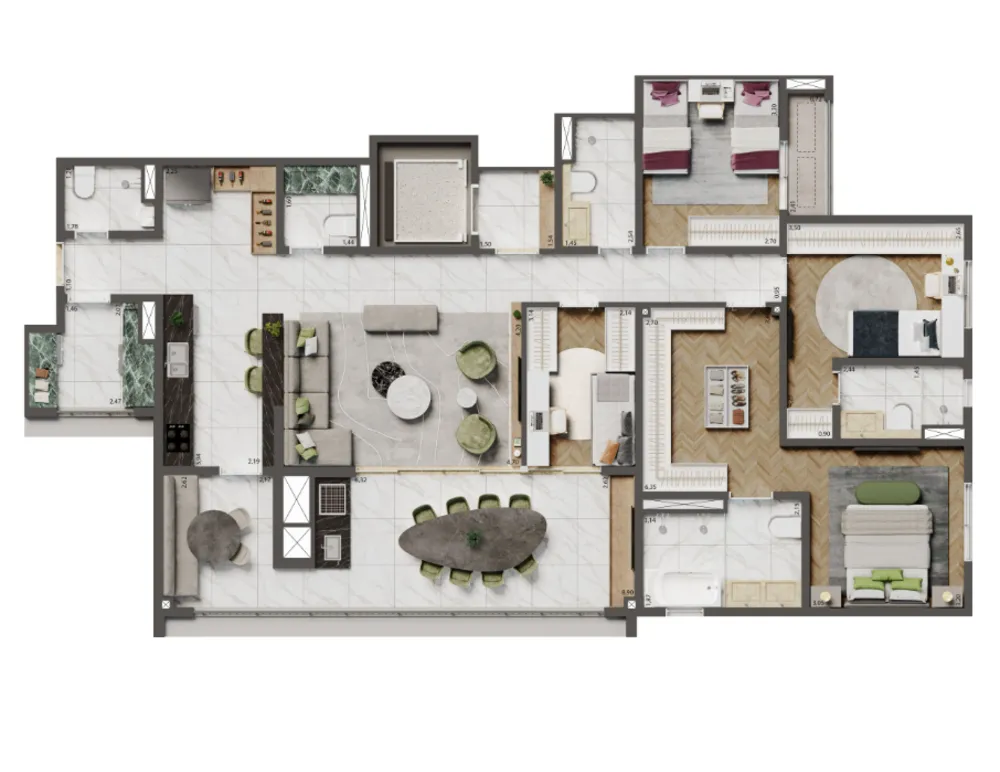 Apartamento, 3 quartos, 156 m² - Foto 2