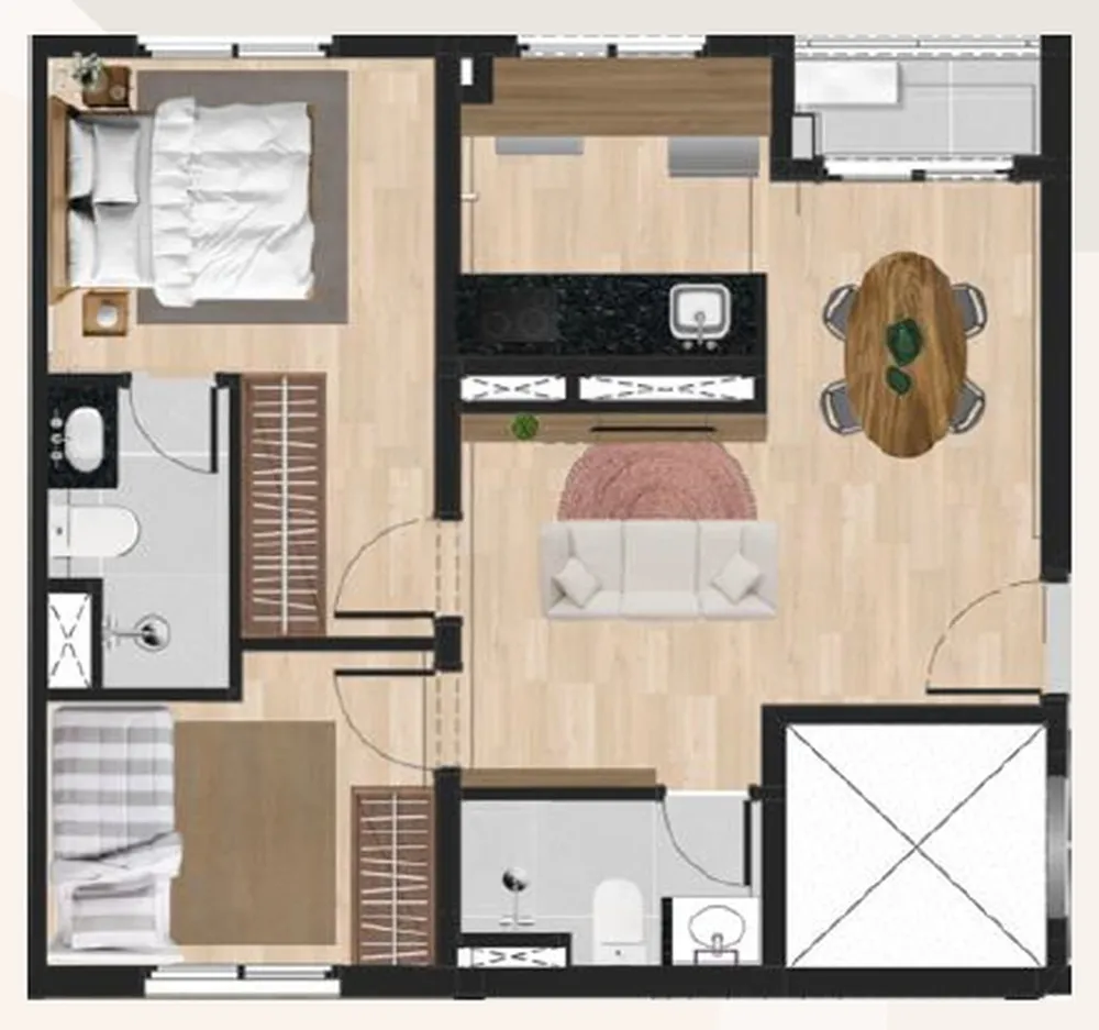 Apartamento, 1 quarto, 51 m² - Foto 8