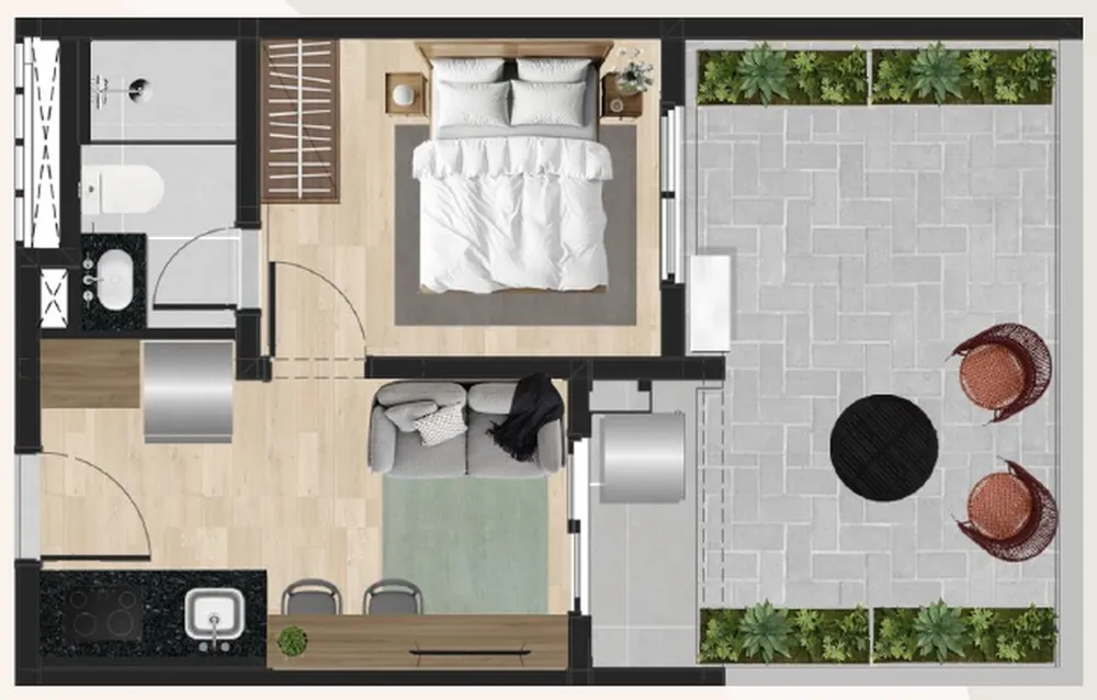 Apartamento, 1 quarto, 51 m² - Foto 7