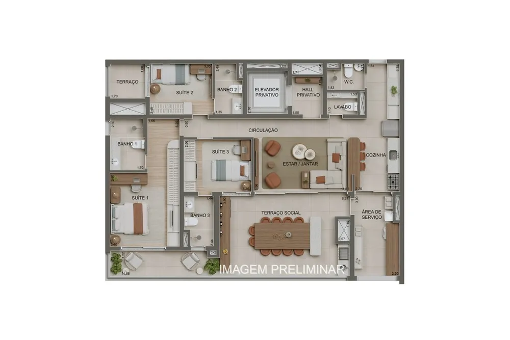 Apartamento, 3 quartos, 99 m² - Foto 3