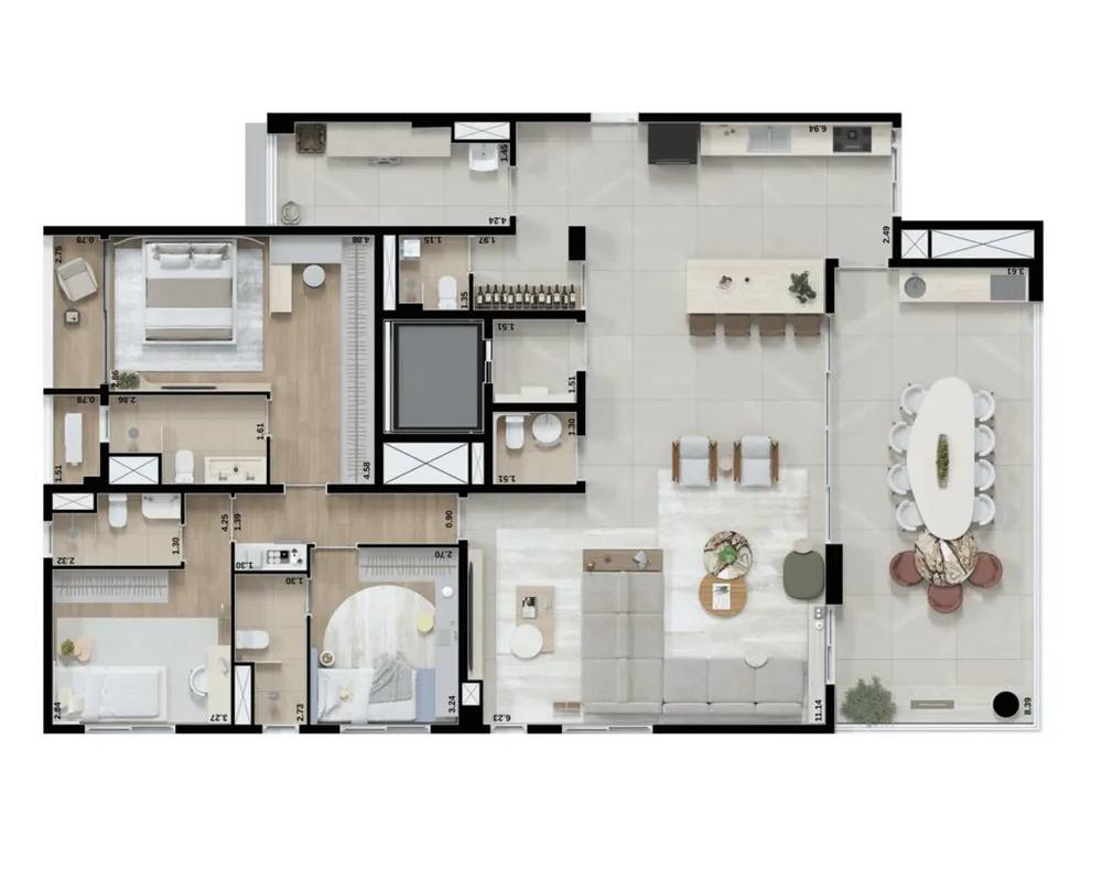 Apartamento, 4 quartos, 178 m² - Foto 1